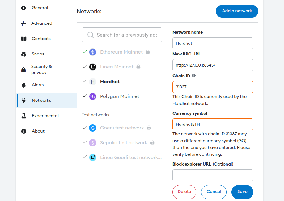 Add-Hardhat-to-Metamask